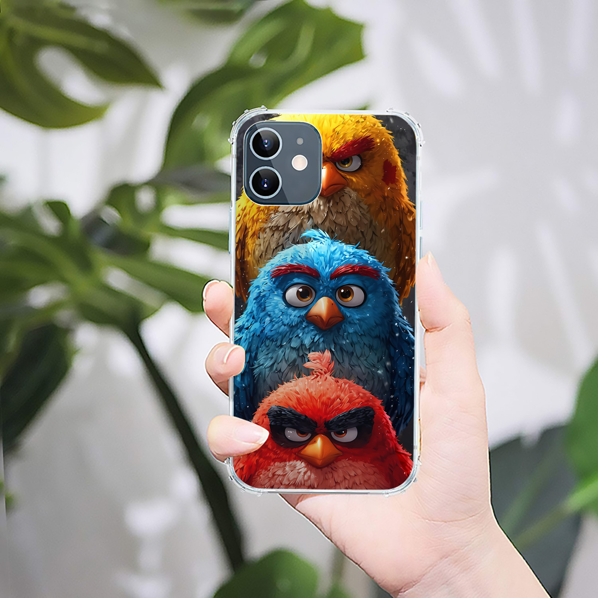 （画像用） Angry Birds アングリーバード 【iPhone 12シリーズ対応】透明スマホケース（クリアソフトケース）